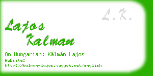 lajos kalman business card